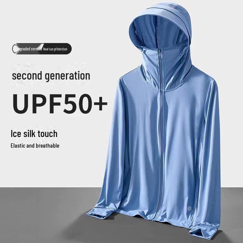 Мужская ультратонкая летняя куртка Ice Silk 2024 года для защиты от солнца и рыбалки на открытом воздухе