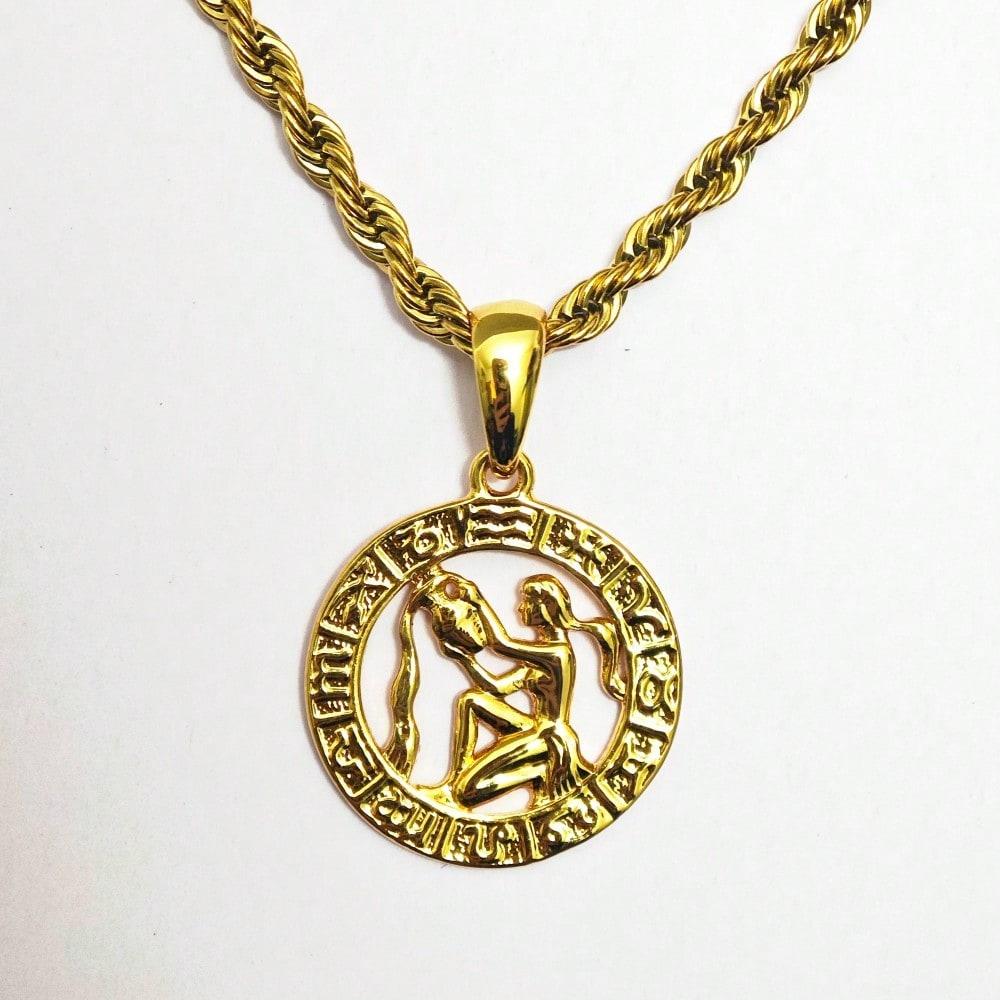 Астрология 12 Созвездий Гороскоп Зодиак Подвеска на Шнурке Ожерелье 22" для Женщин Мужчин