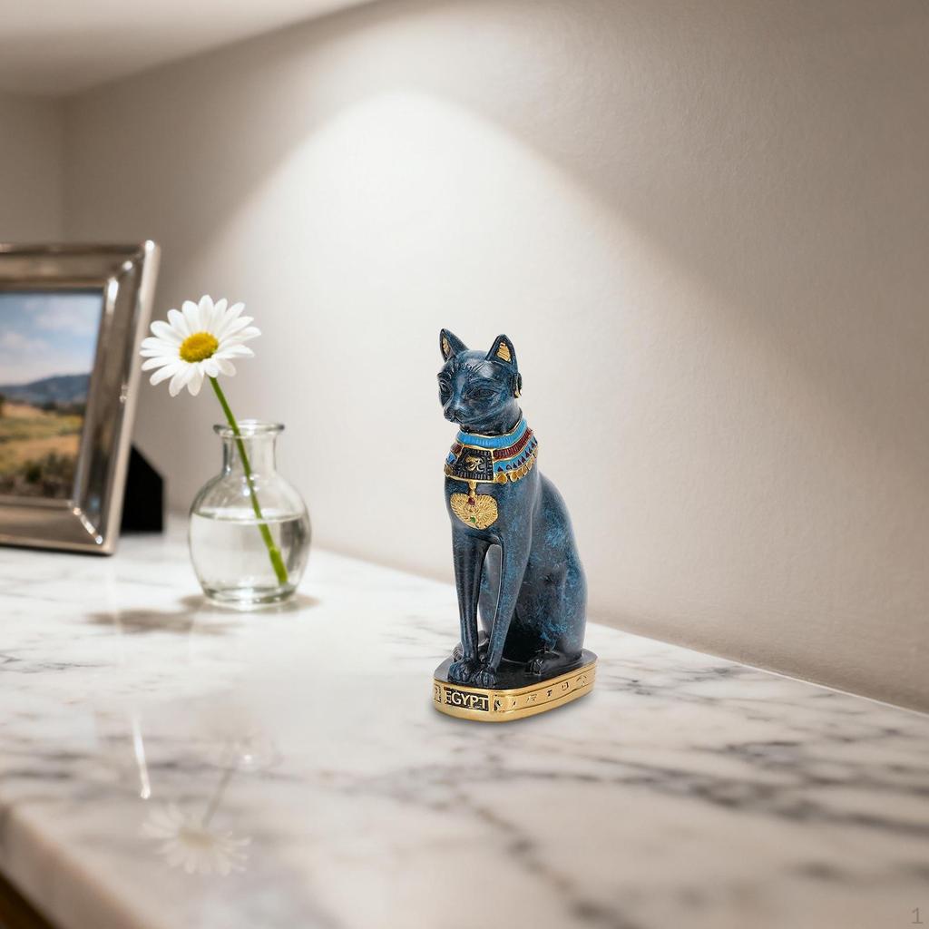 Египетская кошка Бастет статуэтка Древний Египет Баст фигурка Скульптура животного для гостиной шкафа бара
