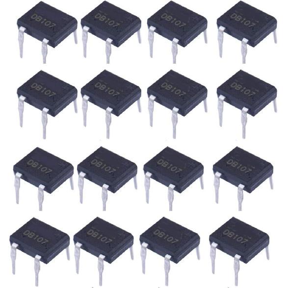 10PCS DB107 DB107G DIP-4 1A 1000V Single Phases Diode Rectifier Bridge