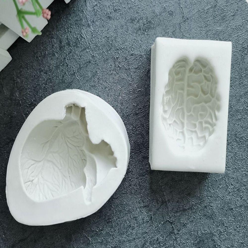 Принадлежности Форма для капель для украшения торта Хэллоуин Мозг Сердце Перевернутый сахар Шоколадная форма Силиконовая форма