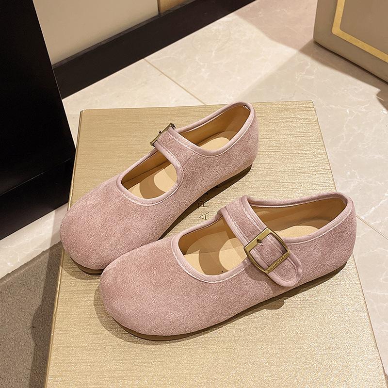 Легкие и дышащие туфли-лодочки в стиле ретро на низком каблуке с закругленным носком, женские туфли-лодочки 2025 года на весну и осень с юбкой и круглым носком