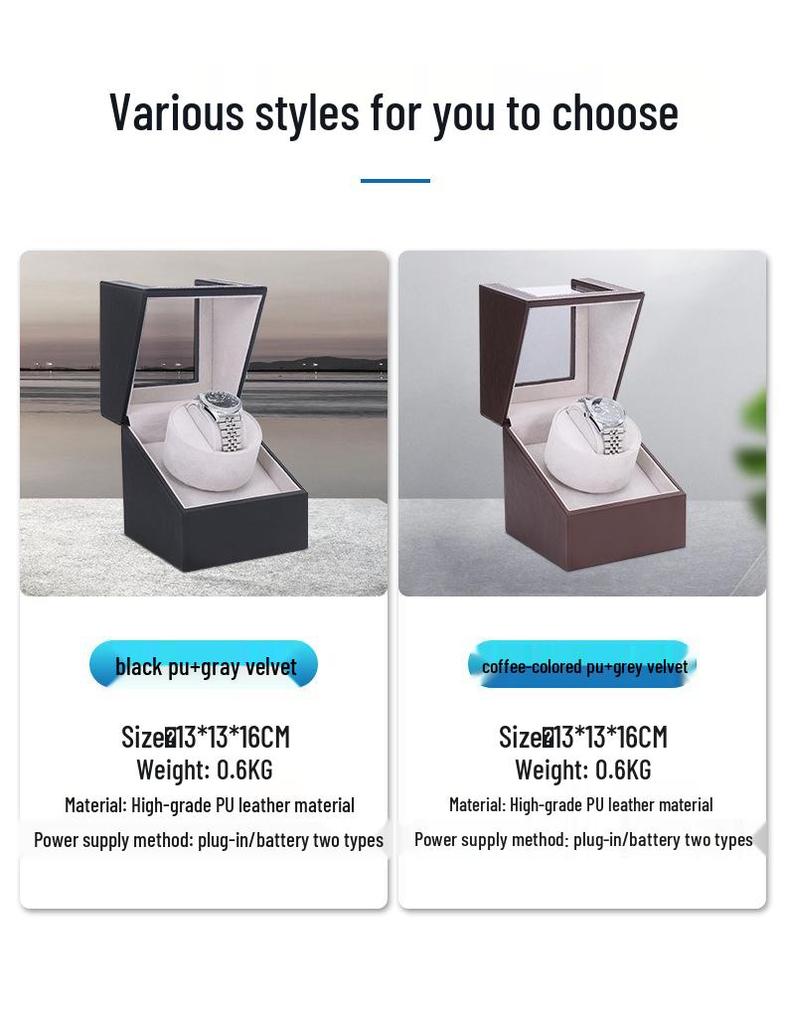 Mechanical Watch Winder and Display Box for Home
