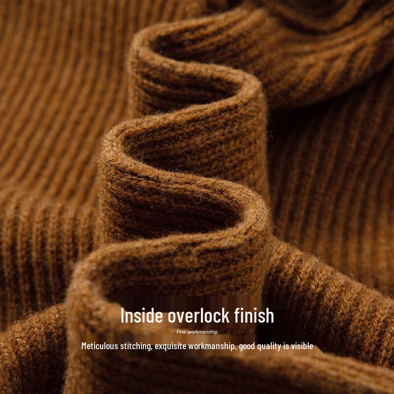 Мужской свитер Hodo из 100% мериносовой шерсти с высоким воротником на молнии