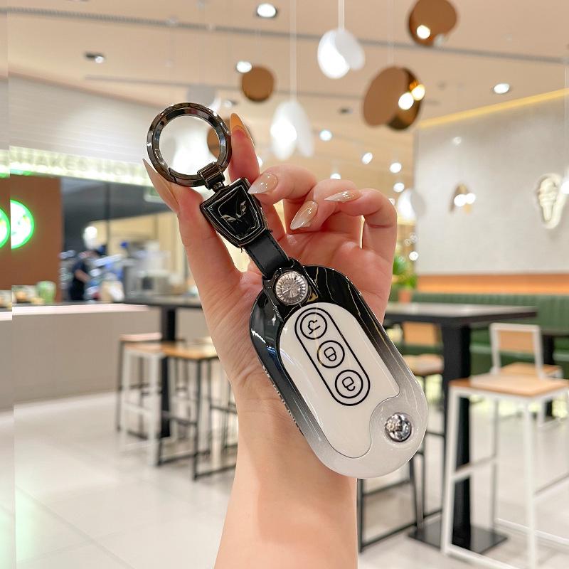 Compatible Metal Key Cover for Wuling Hongguang Mini EV, Macaron, MiniEV Baojun, Gameboy Model 22