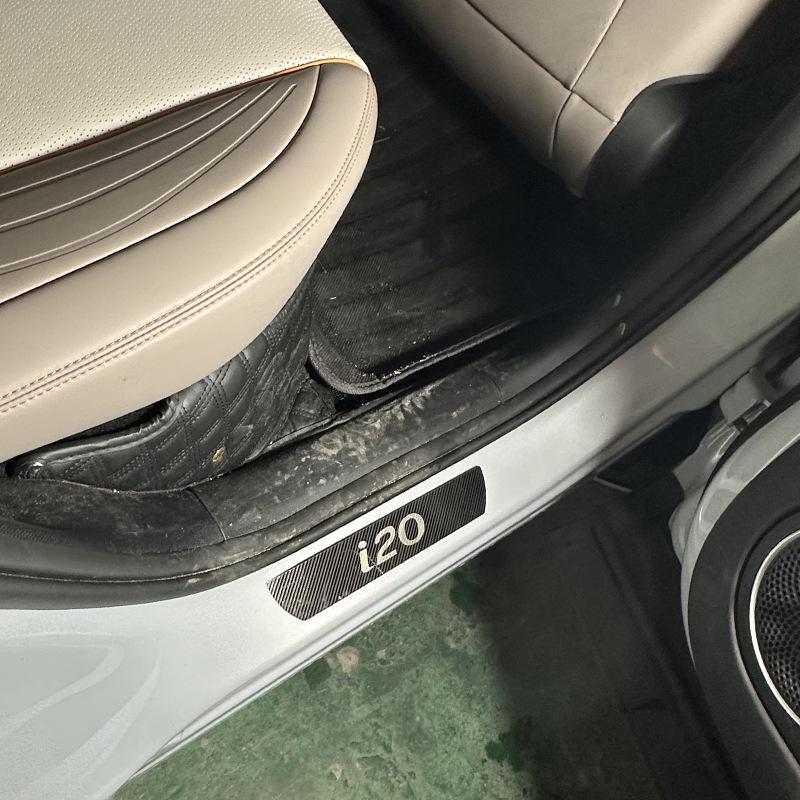 I20 Stainless Steel Door Sill Protectors, Anti-Stepping Stickers, Collision Protection Strips.