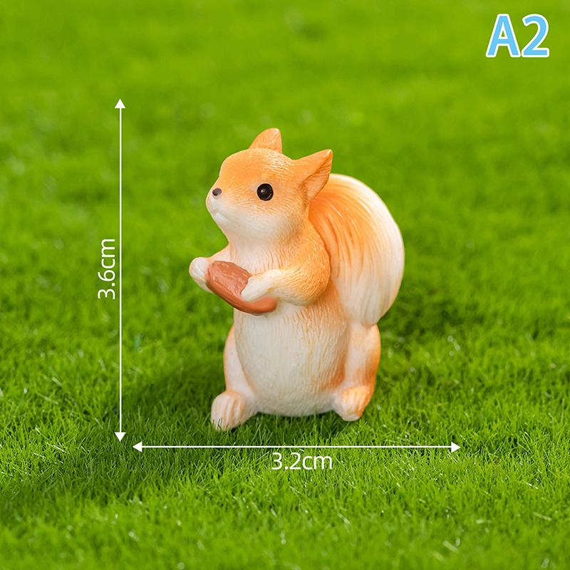 Милая фигурка белки из смолы, сосновые шишки, кавайные аксессуары, украшение для дома, стол, сад, домашний декор, украшения, детская игрушка, подарок