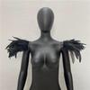 Gothic Halloween Masquerade Feather Shawl Costume Accessory