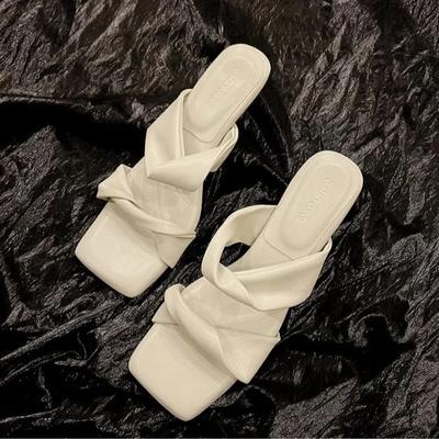 Мода 2024 года, новые босоножки на высоком каблуке, модные элегантные удобные босоножки на тонком квадратном каблуке для женщин, размер плюс 40