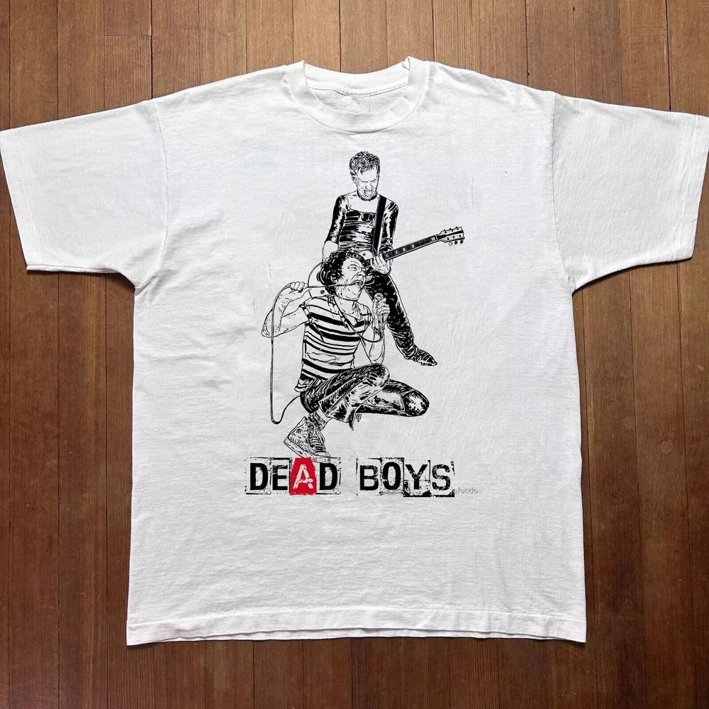 Новая Популярная Белая Футболка с Логотипом Группы Dead Boys Хлопок Полный Размер BL1131 Унисекс Футболка