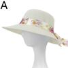 Summer New Fashion Women's Sun Hat Vintage Straw Ribbon Wide Hat Casual Bucket Accessories Lafi C8S0