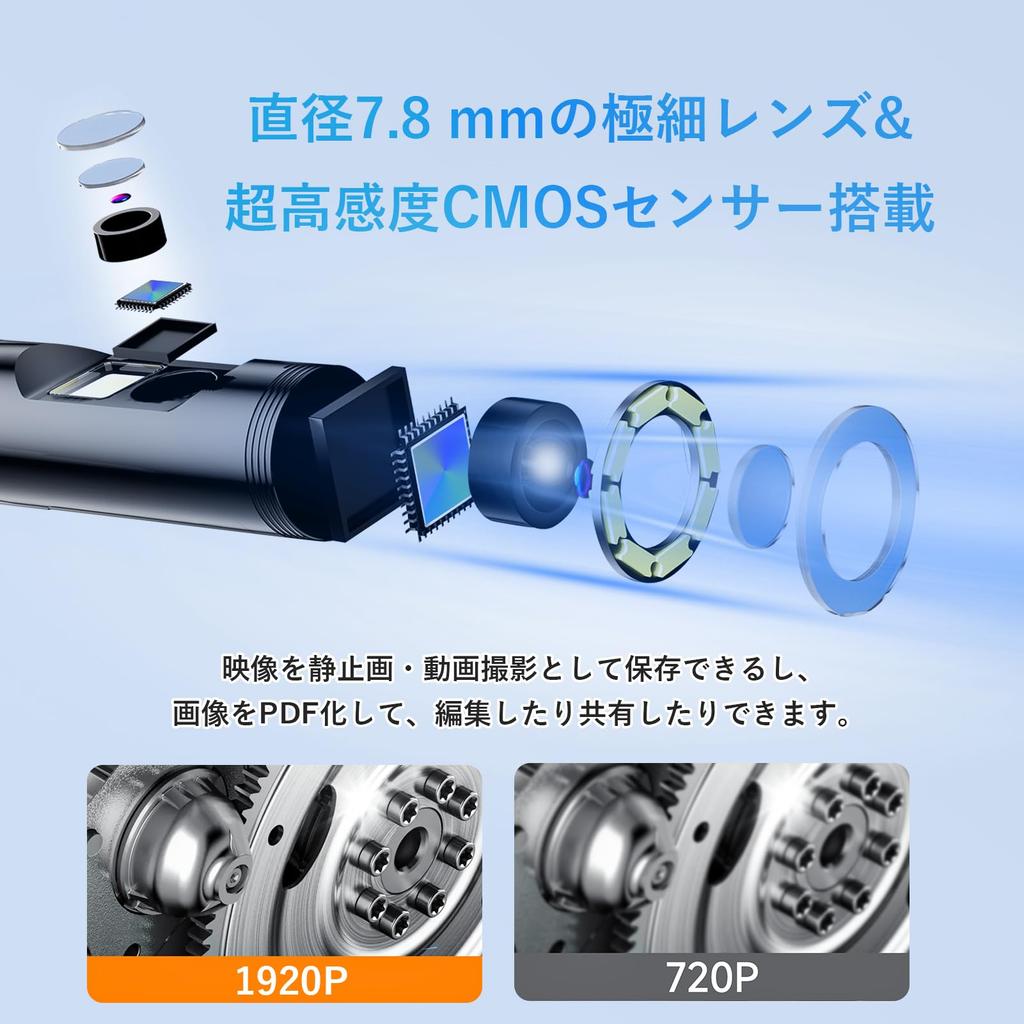 Объектив Волоконно-оптический эндоскоп Двойной объектив Объектив Водонепроницаемая Промышленная Эндоскопическая Камера с 9 светодиодами Камера-микроскоп для смартфона USB Full HD Совместимая с Жестким