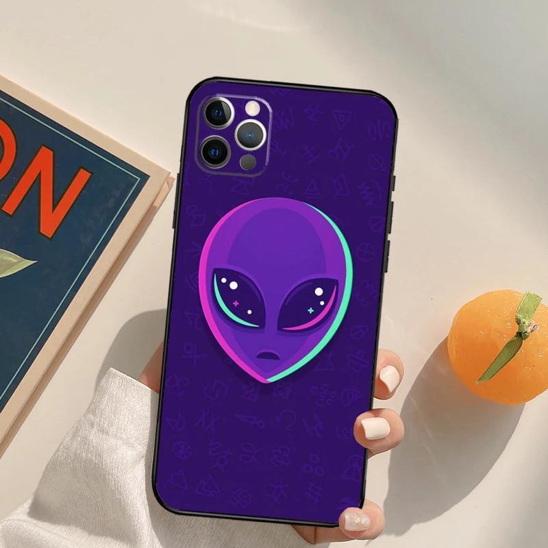 Применимо к чехлу для мобильного телефона iPhone12 Mini, эстетика, мультфильм, инопланетянин, космический чехол для мобильного телефона, отправленный от имени