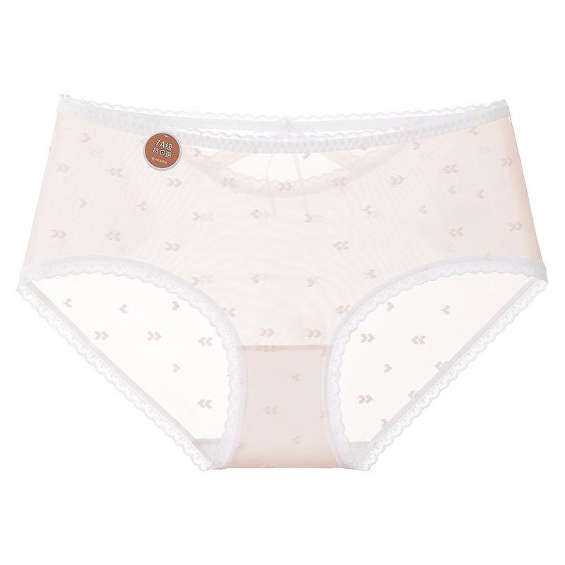 «15D ультратонкое бесшовное женское нижнее белье из искусственного шелка больших размеров, антибактериальная хлопковая промежность, ажурный дизайн»