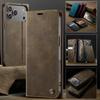 For iPhone 18 Pro Max Luxury Retro Magnetic PU Leather Wallet Phone Case For iPhone18Pro Max Shockproof Card Holder Pocket Cover