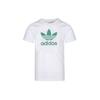 Originals Trefoil Letter Logo Crew Neck T-Shirt Men Tops White FM3789