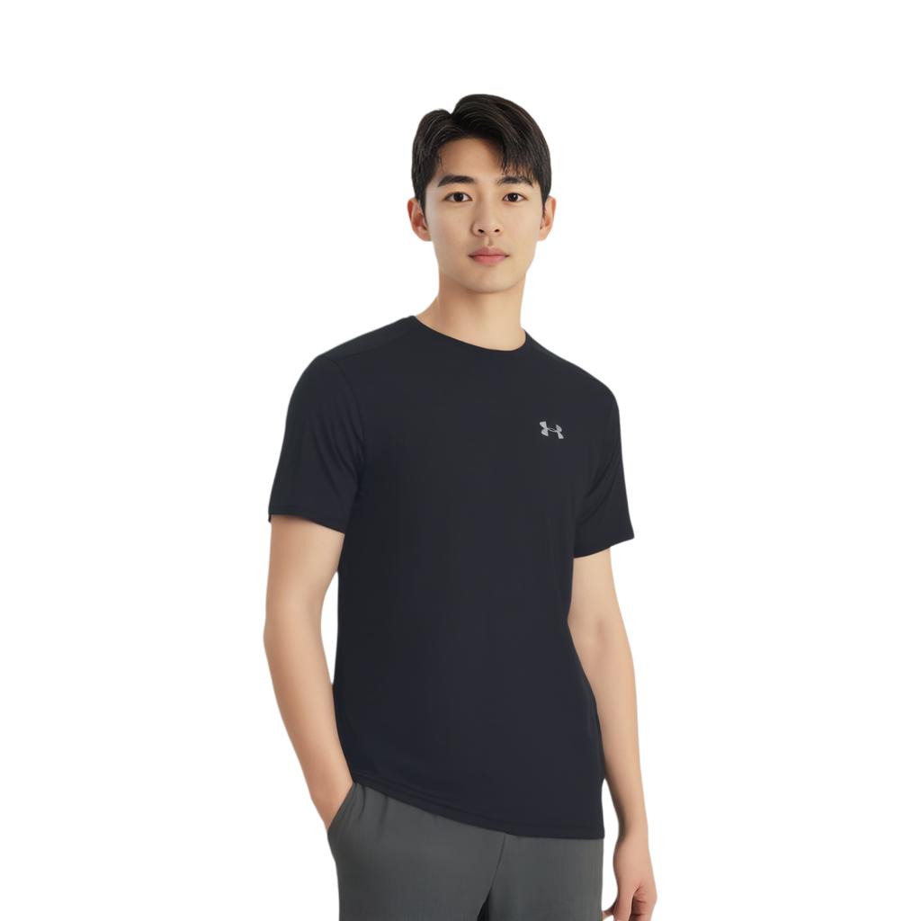 Under Armour Футболки Мужские Черный/Черный/Светоотражающий Круглый вырез Умеренный 1271823-100