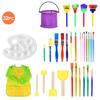 32Pcs Children's Art Painting Sponge Brush Set Early Learning Graffiti Painting Art Supplies