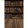 Old Wood Bookshelf Backdrop for Photography Back to School Library Study Room Decor Photocall Portrait Photographic Background