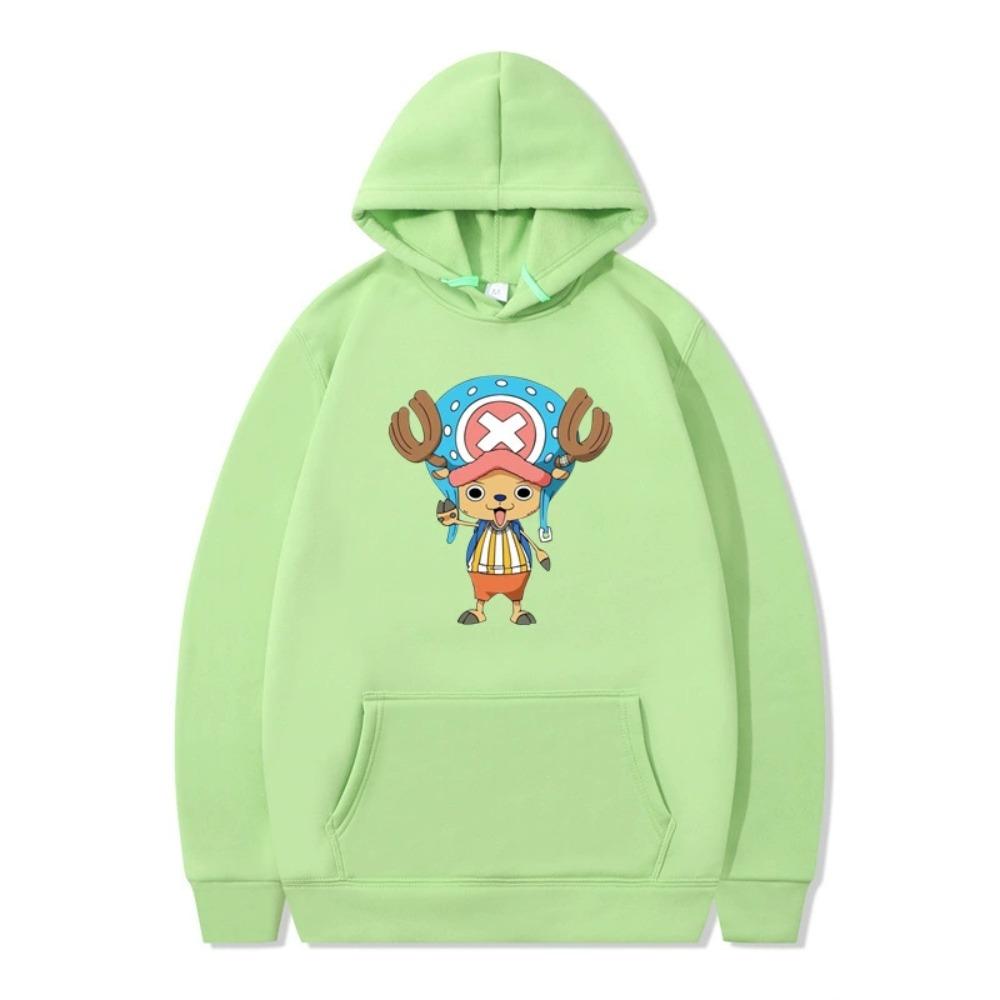 Мужская Женская Толстовка ONE PIECE Аниме Тони Тони Чоппер Худи Стритвир Повседневные Толстовки с Капюшоном с Мультяшным Принтом
