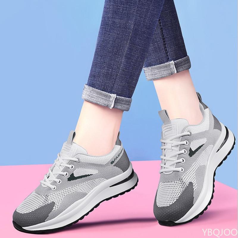 Модная осенняя женская спортивная обувь - дышащая удобная обувь для бега, мягкая подошва, легкая, с защитой от запаха. Женская обувь