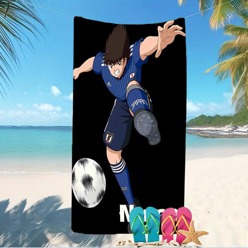 Customizable personalized beach towels Captain Tsubasa Dream Team themed designs.Suitable for the beach, yoga, sports;ideal as beach accessories