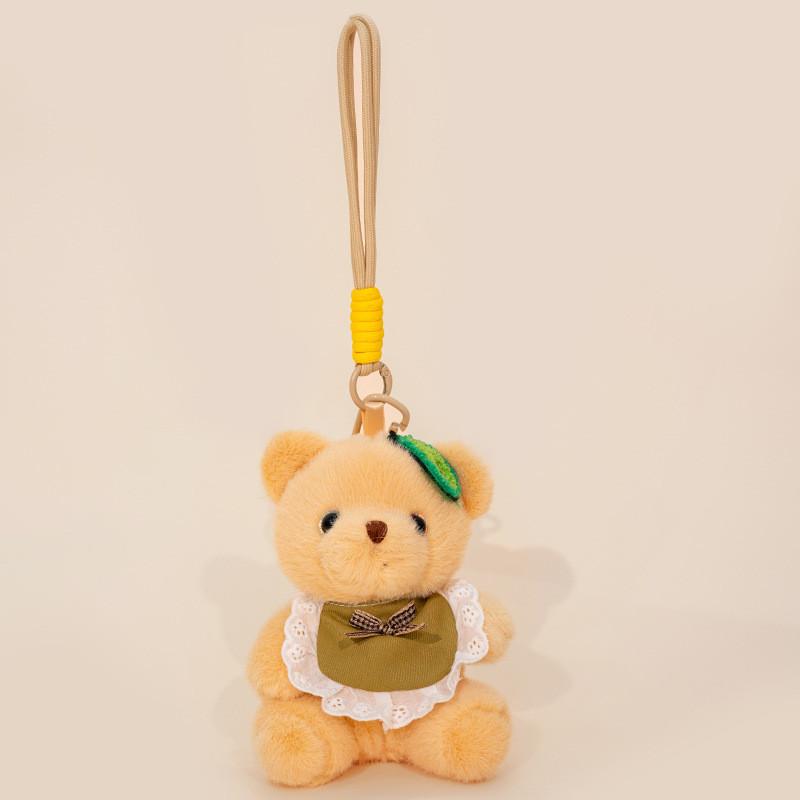 Bear Wear Dress Plush Keychain Stuffed Doll Pendant Backpack Gift Decoration