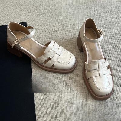 Туфли с закрытым носком Сандалии Женская обувь На толстом каблуке На высоком каблуке Одинарные туфли