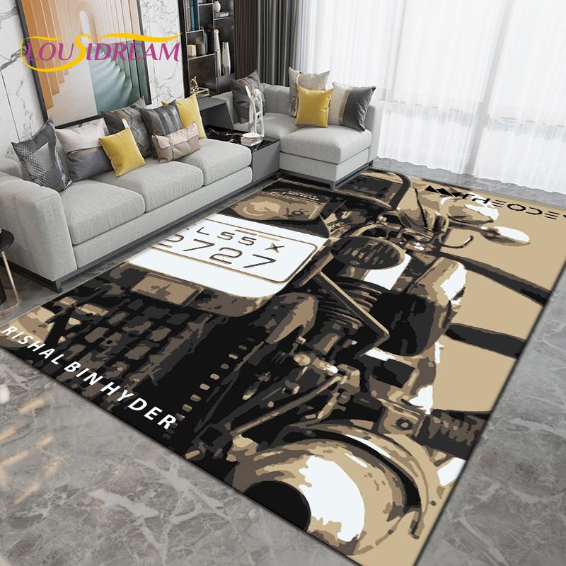 Ретро винтажный мотоциклетный коврик, большой ковер, ковер для гостиной, спальни, дивана, кухонный коврик для ванной комнаты, нескользящий напольный коврик в подарок