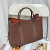 2026 New Genuine Leather Women's Bag Head Layer 30 Garden Velvet Suede Matte Lychee Pattern Handheld Shoulder