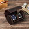 Genuine Leather Hexagon 1/2/3/4 Slots Watch Roll Case Men Watch Boxes Storage Organizer Box Women Watches Display Holders
