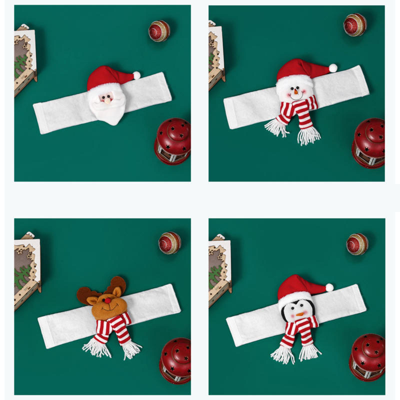 Рождественский мультяшный зажим для штор Пингвин Санта Клаус Снеговик Лось Держатель для штор Рождественский декор для отеля Рождественский аксессуар для штор