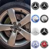 4 шт. 56 мм 60 мм 65 мм Подходит для Mercedes Benz AMG Class W206 W205 W203 GLC Колпачок ступицы автомобиля Наклейка на центр Логотип Значок Наклейка
