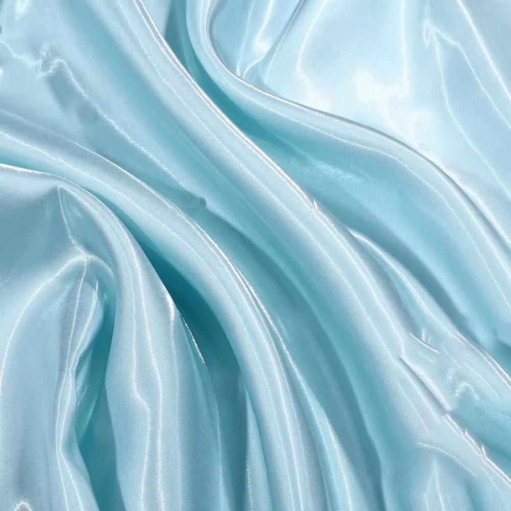 Полиэстер Жидкая Вода Сатин Ткань Утолщенная Натуральная Отражающая Ткань для Одежды Хрустальный Шелковый Сатин Свадебное Платье Декоративная