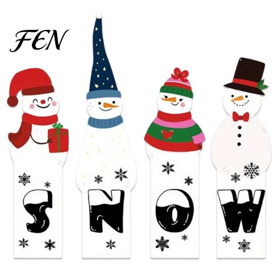 Rustic Christmas Home Decorations Wooden Tiered Tray Decor, Santa Reindeer Snowman Figurines Claus Tabletop Signs for Holiday And Ornament Displays