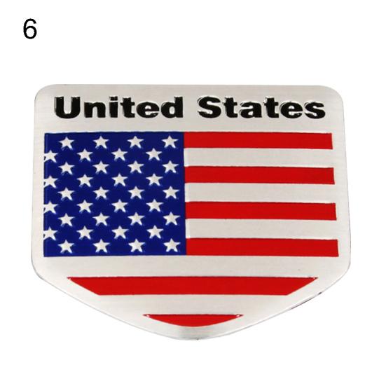 3D National Flag Body Bumper Car Auto Emblem Window Badge Decor Decals Sticker