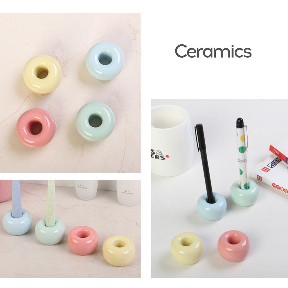 Simple Sweet Color Japanese Style Ceramic Material Toothbrush Base Pen Rack