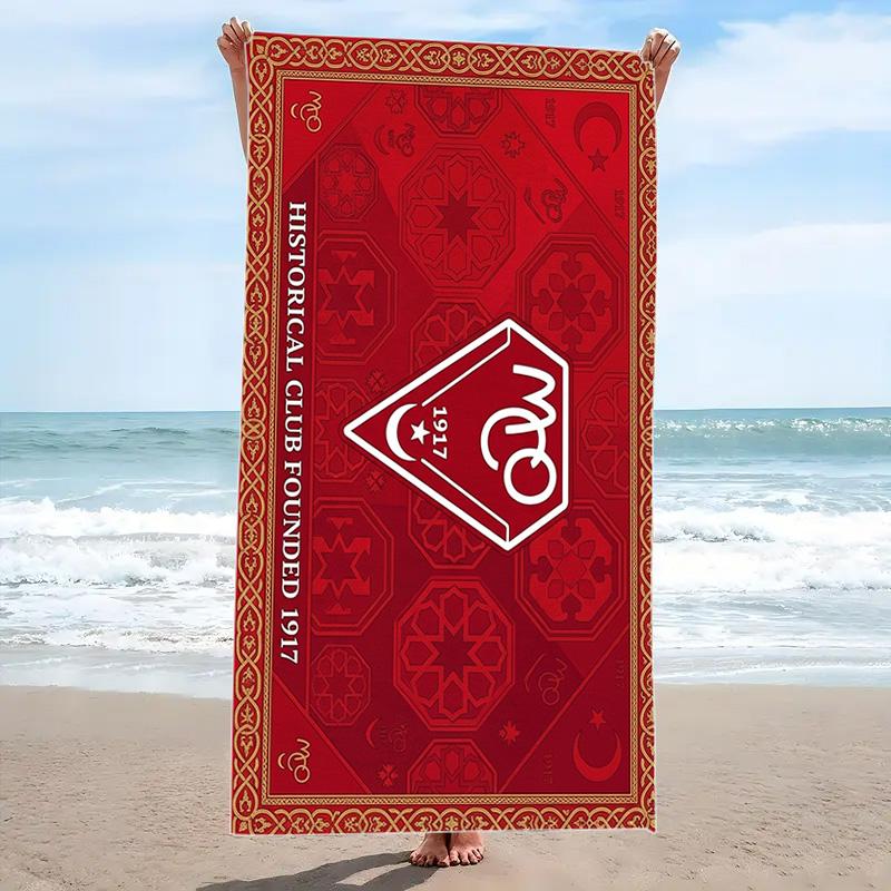 Mouloudia Club d'oran Print Beach Towel, Large Soft Quick Dry Towel for Beach Camping Swimming