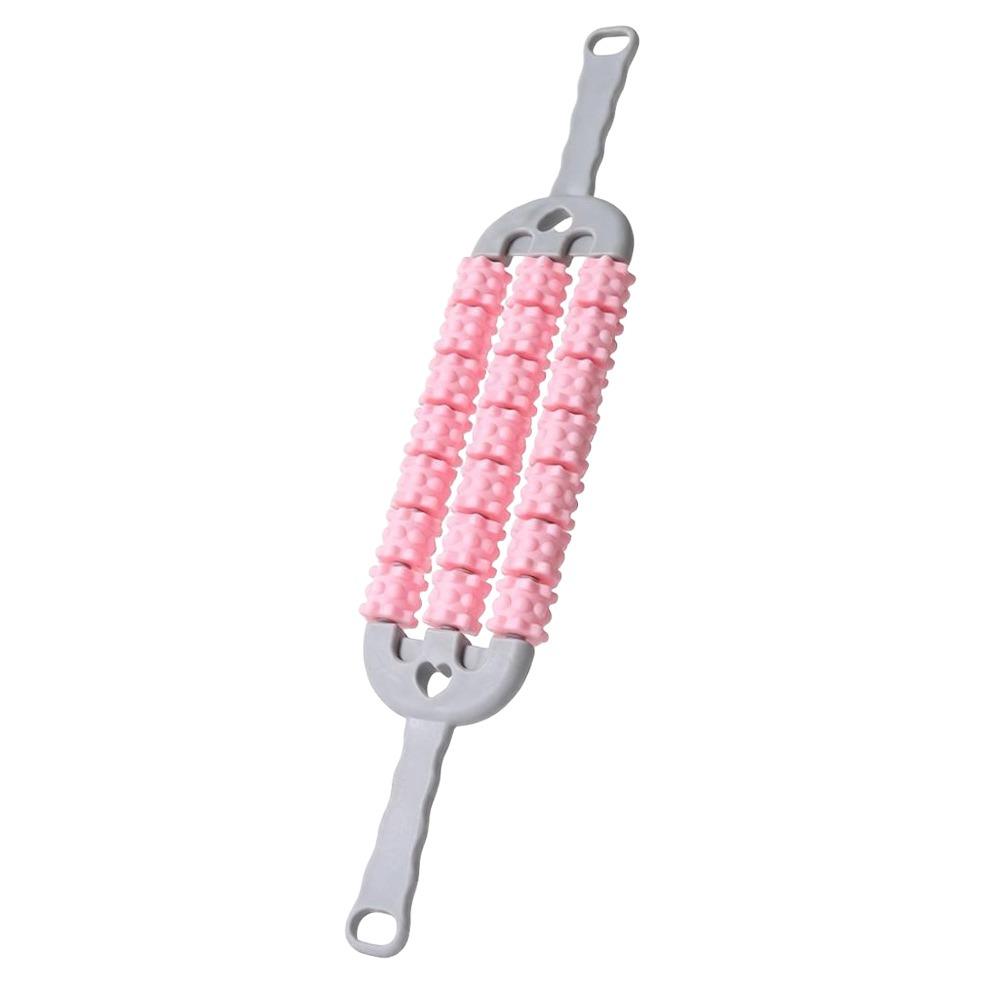 Non Slip Yoga Massage Stick Three-row Guasha Massager Tool  for Training Muscle Relaxation Body