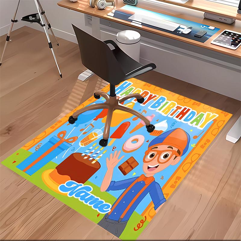 Custom personalization Blippi Print Area Rug - Soft, Washable Non-Slip Indoor Mat,Living Room,Home&Office Decorative Rug