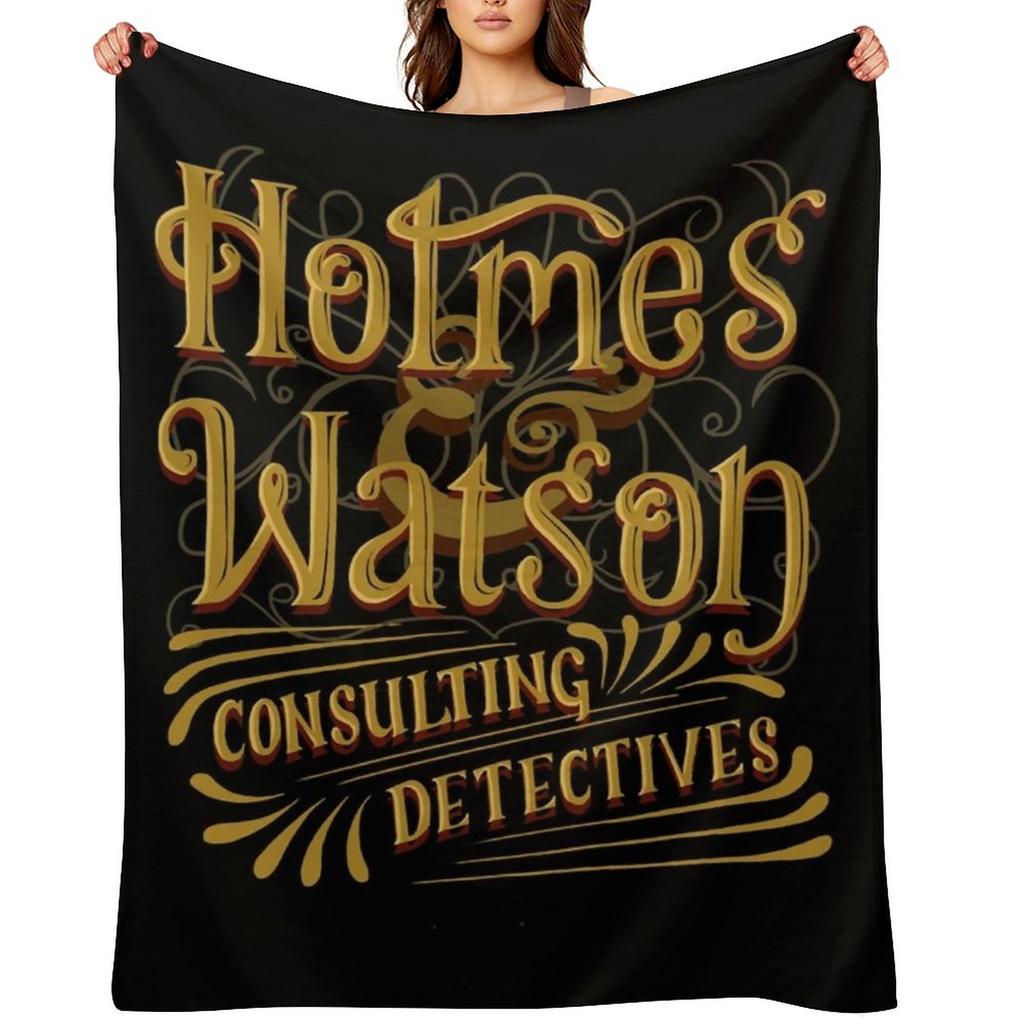 Gifts Idea Holmes And Watson Christmas Throw Blanket Cute Plaid Hairys Soft Vintage Blankets
