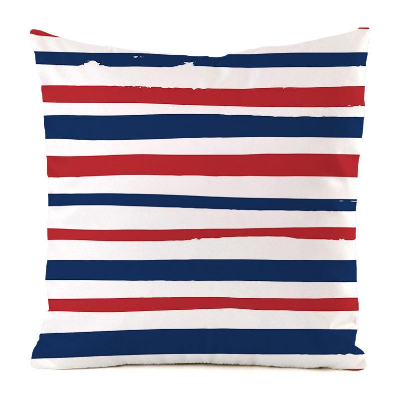 Nordic Striped Patterns Digital Printing Short Plush Pillow Covers Decorative For Car Sofa Office Cushion Cover Home Goods