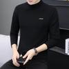Мужская футболка с длинным рукавом из чистого хлопка, с круглым вырезом, облегающего кроя, с принтом, 2025