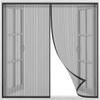 Magnetic Mosquito Net Window 120x150cm, Mosquito Net Sticker, Anti Mosquito for Entrance Doors, Doors, Courtyard Black