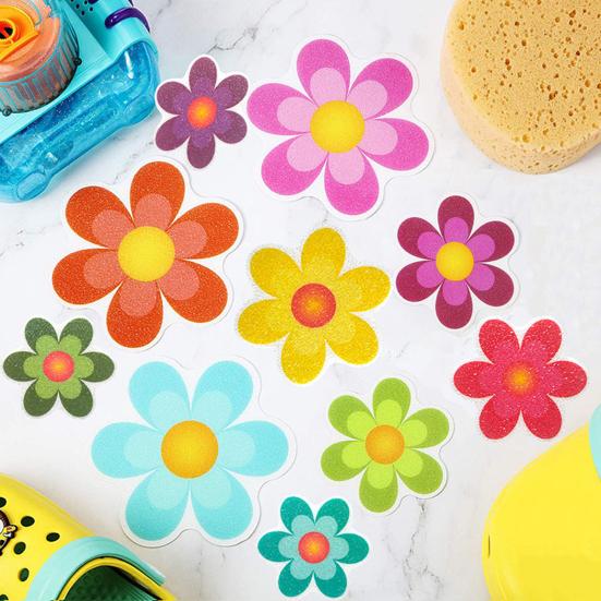 1 комплект, наклейка для ванны, яркие цветные клейкие наклейки с цветочным и животным узором, противоскользящие наклейки для душа для ванной комнаты