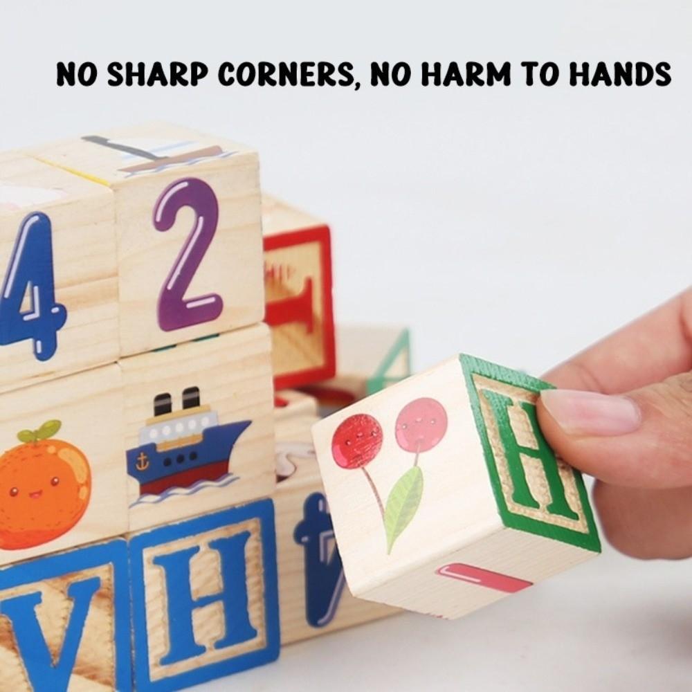 Multi-functional Letter Cognitive Toys 27-grain Stamping Blocks Cube Stacking Game  3-6 Years Old