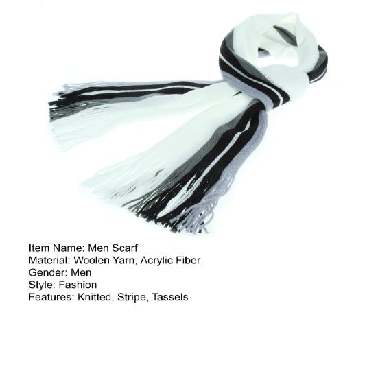 Мужской шарф популярный утолщенный уютный контрастного цвета длинная повседневная одежда