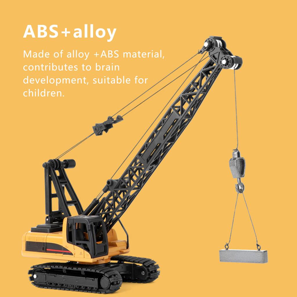 1:50 Engineering Crane Model Alloy Engineering Vehicle Static Model Toy for Children Kids