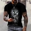 Animal Owl Graphic 3D Printed Summer Men's O-Neck T-shirt Casual Short Sleeve Oversized Pullover Fashion Streetwear Men Clothing