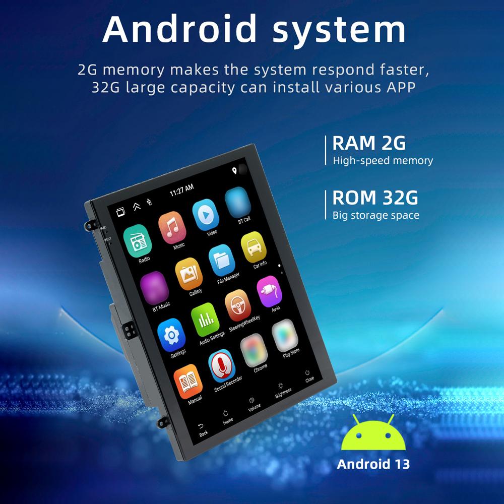 9.7in Wireless BT Carplay Vertical Screen Car Navigation WiFi Real Time Navigation All-in-One